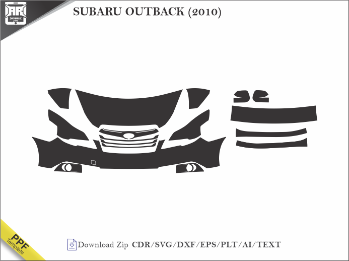 SUBARU OUTBACK (2010) Car PPF Template