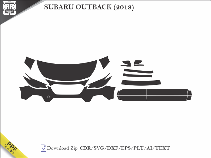 SUBARU OUTBACK (2018) Car PPF Template