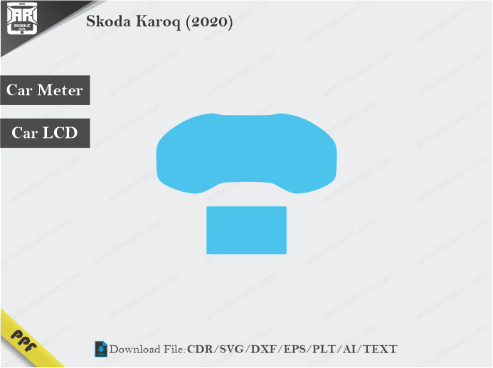 Skoda Karoq (2020) Car Screen Wrap Cutting Template