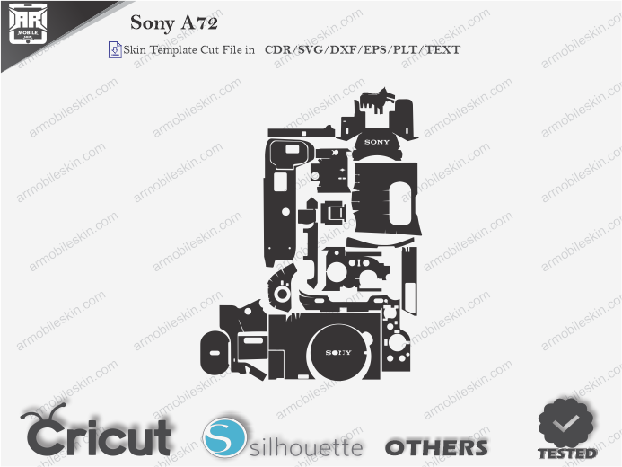 Sony A72 Skin Wrap Template Vector