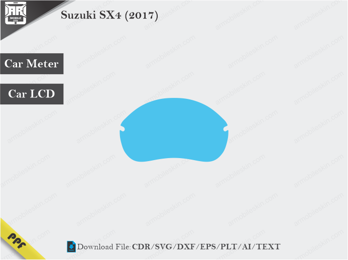 Suzuki SX4 (2017) Car Screen Wrap Cutting Template