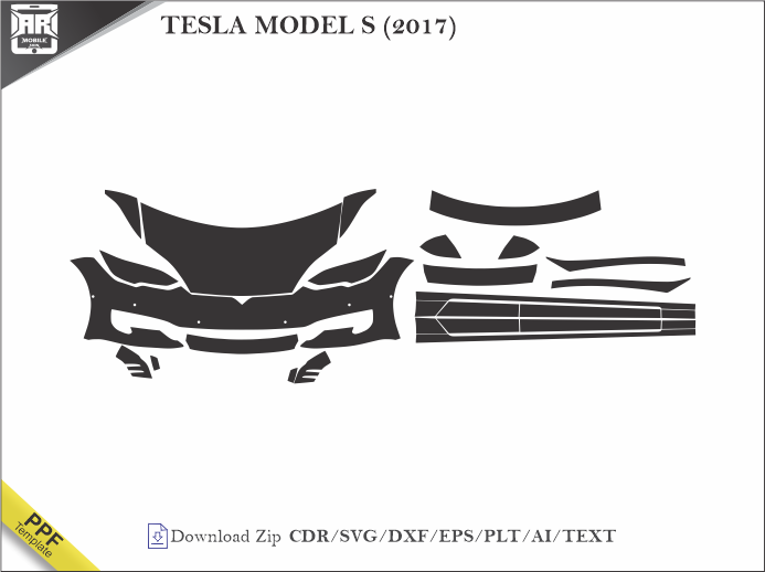 TESLA MODEL S (2017) Car PPF Template