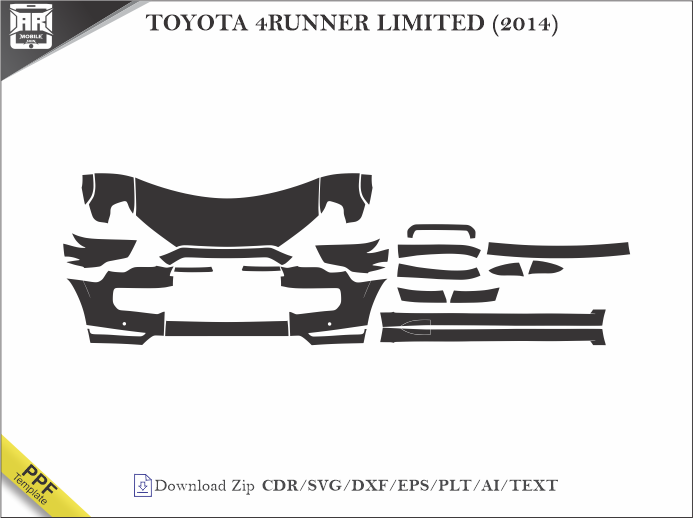 TOYOTA 4RUNNER LIMITED (2014) Car PPF Template