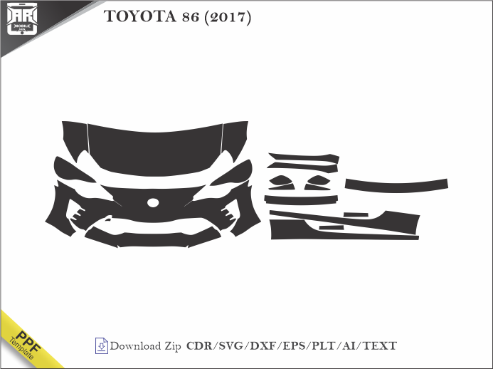 TOYOTA 86 (2017) Car PPF Template
