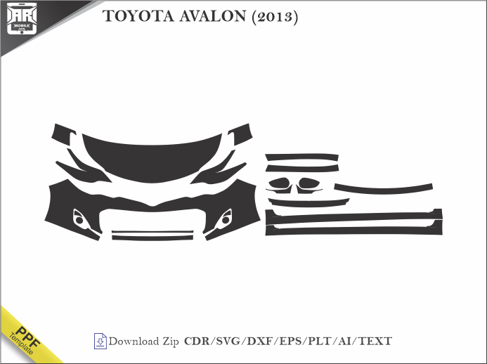 TOYOTA AVALON (2013) Car PPF Template