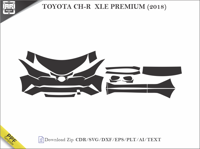 TOYOTA CH-R XLE PREMIUM (2018) Car PPF Template