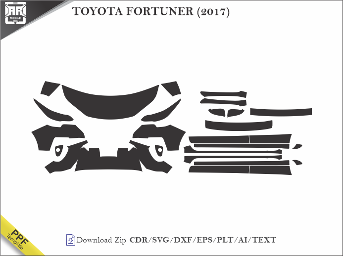 TOYOTA FORTUNER (2017) Car PPF Template