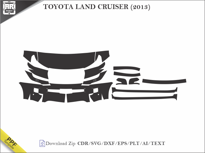 TOYOTA LAND CRUISER (2013) Car PPF Template