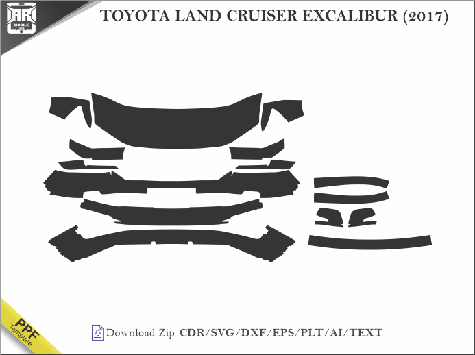 TOYOTA LAND CRUISER EXCALIBUR (2017) Car PPF Template