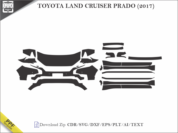 TOYOTA LAND CRUISER PRADO (2017) Car PPF Template