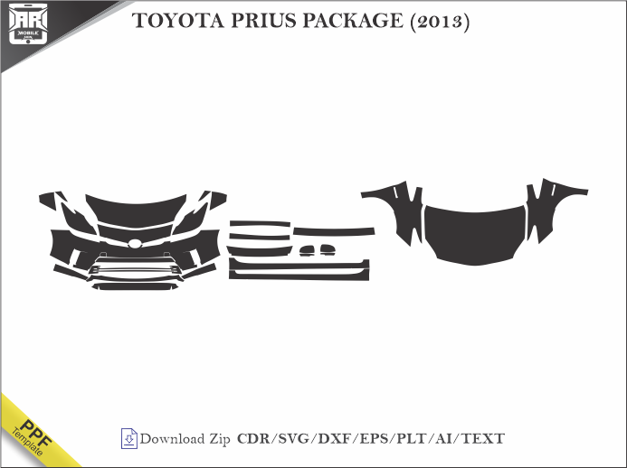 TOYOTA PRIUS PACKAGE (2013) Car PPF Template