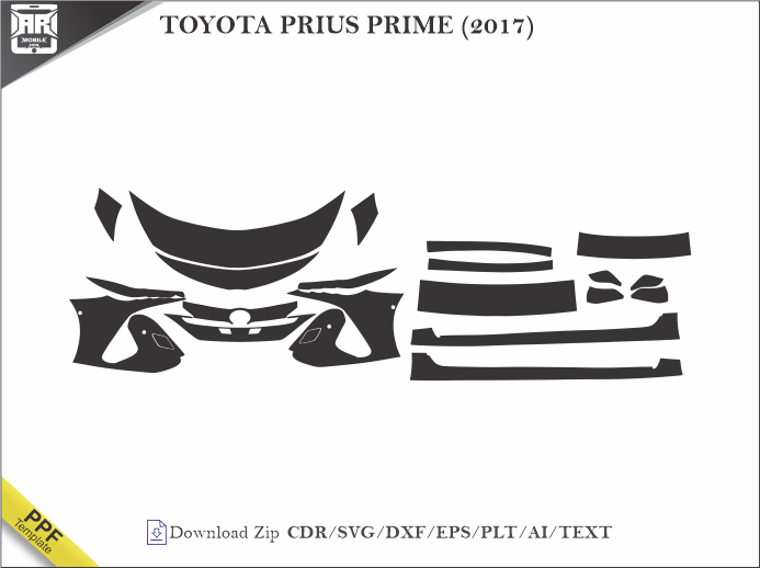 TOYOTA PRIUS PRIME (2017) Car PPF Template