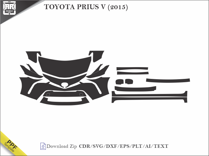 TOYOTA PRIUS V (2015) Car PPF Template