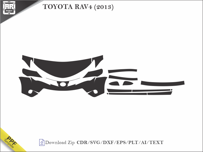 TOYOTA RAV4 (2013) Car PPF Template
