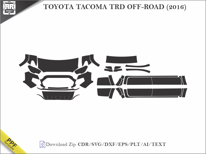TOYOTA TACOMA TRD OFF-ROAD (2016) Car PPF Template