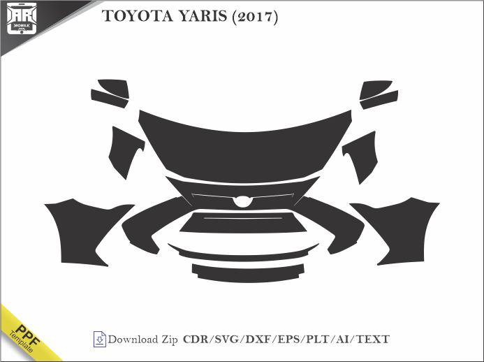 TOYOTA YARIS (2017) Car PPF Template
