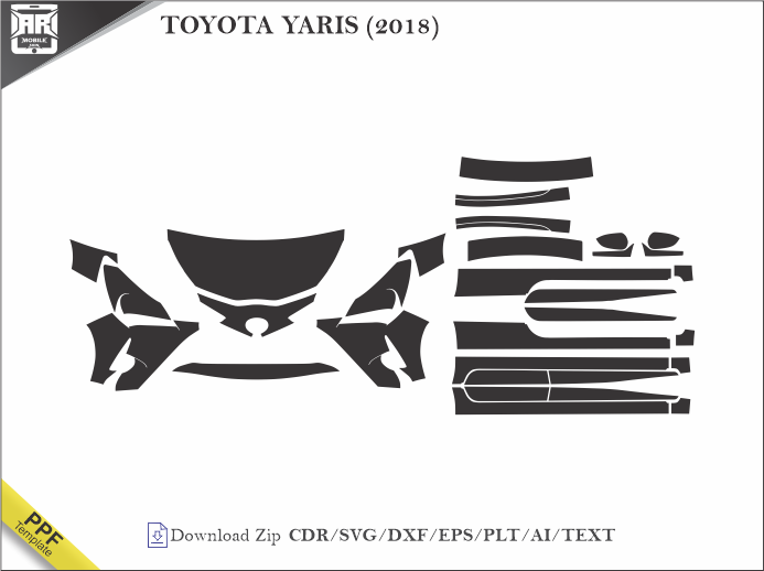 TOYOTA YARIS (2018) Car PPF Template