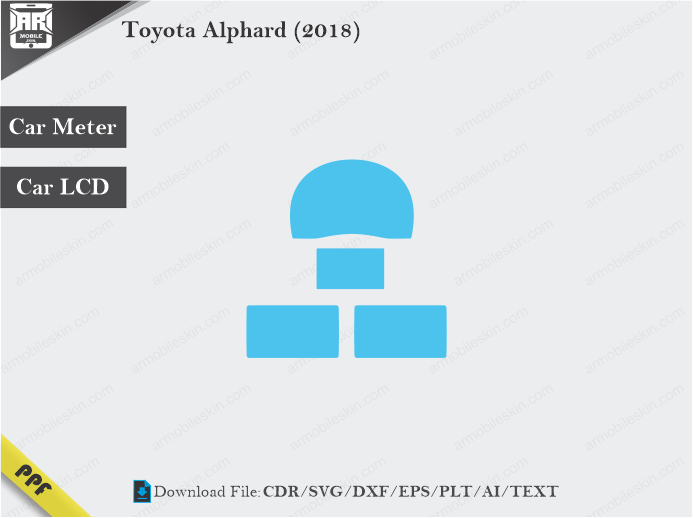 Toyota Alphard (2018) Car Screen Wrap Cutting Template