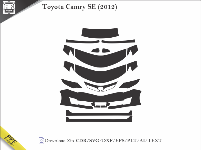 Toyota Camry SE (2012) Car PPF Template