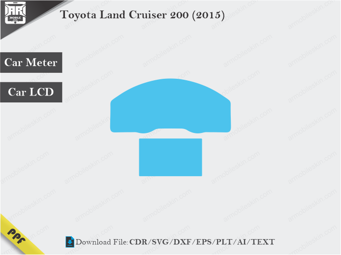 Toyota Land Cruiser 200 (2015) Car Screen Wrap Cutting Template