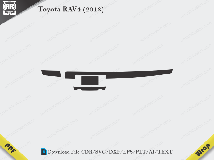Toyota RAV4 (2013) Car Interior PPF or Wrap Template