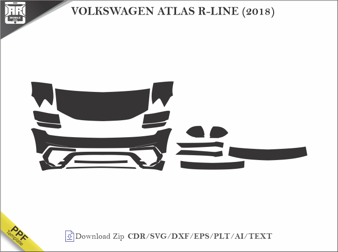 VOLKSWAGEN ATLAS R-LINE (2018) Car PPF Template