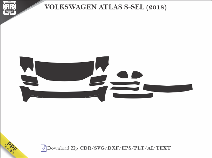 VOLKSWAGEN ATLAS S-SEL (2018) Car PPF Template