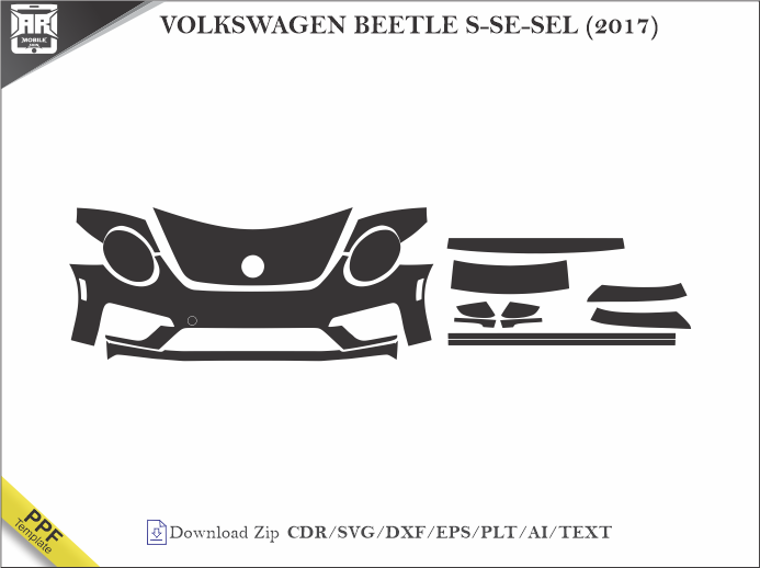 VOLKSWAGEN BEETLE S-SE-SEL (2017)Car PPF Template