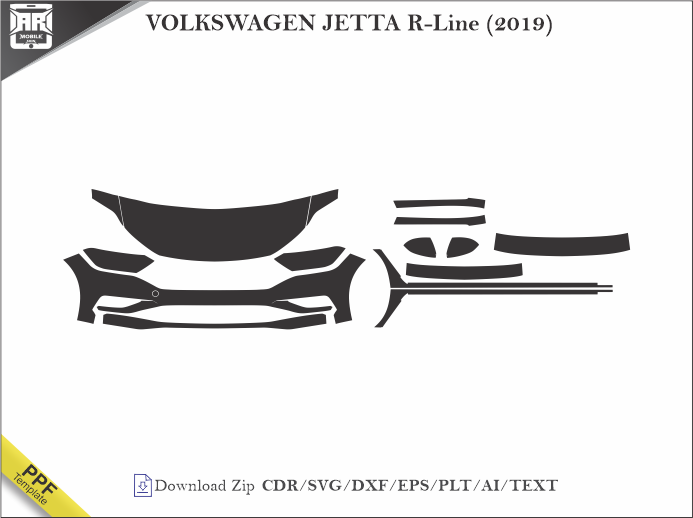VOLKSWAGEN JETTA R-Line (2019) Car PPF Template