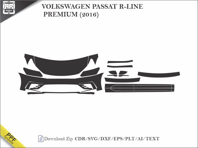 VOLKSWAGEN PASSAT R-LINE PREMIUM (2016) Car PPF Template