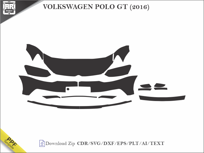 VOLKSWAGEN POLO GT (2016) Car PPF Template