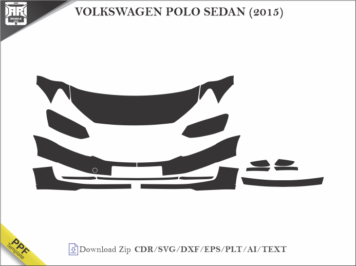 VOLKSWAGEN POLO SEDAN (2015) Car PPF Template