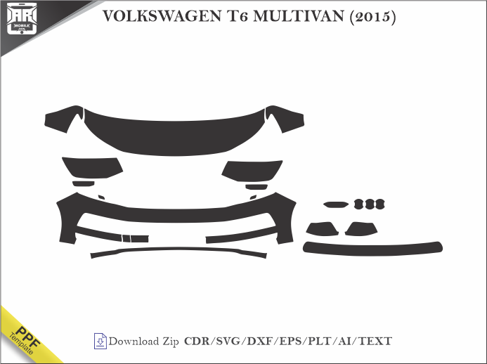 VOLKSWAGEN T6 MULTIVAN (2015) Car PPF Template