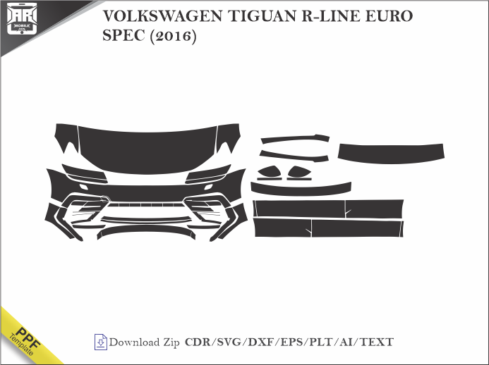 VOLKSWAGEN TIGUAN R-LINE EURO SPEC (2016) Car PPF Template