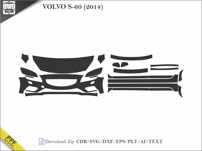 VOLVO S-60 (2014) Car PPF Template