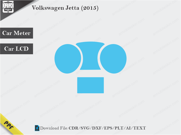 Volkswagen Jetta (2015). Car Screen Wrap Cutting Template