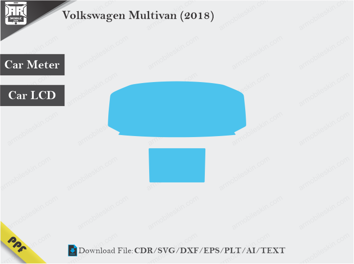 Volkswagen Multivan (2018). Car Screen Wrap Cutting Template