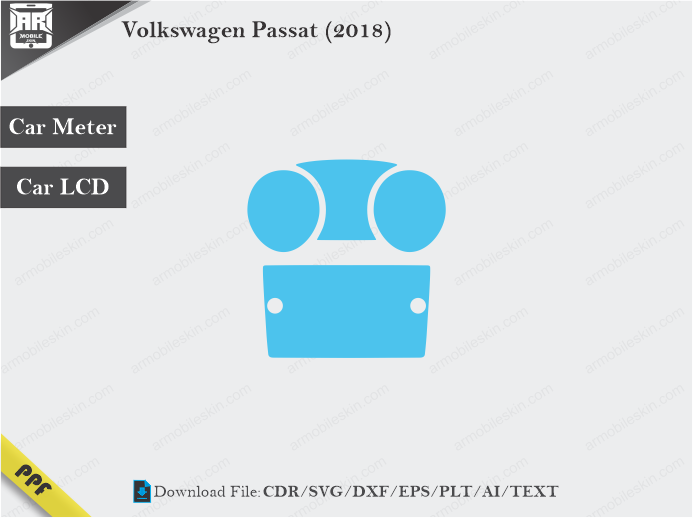 Volkswagen Passat (2018) Car Screen Wrap Cutting Template