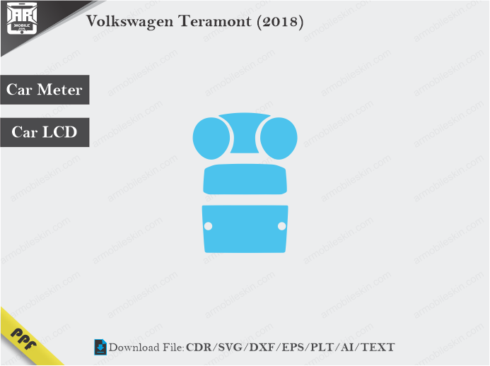 Volkswagen Teramont (2018) Car Screen Wrap Cutting Template