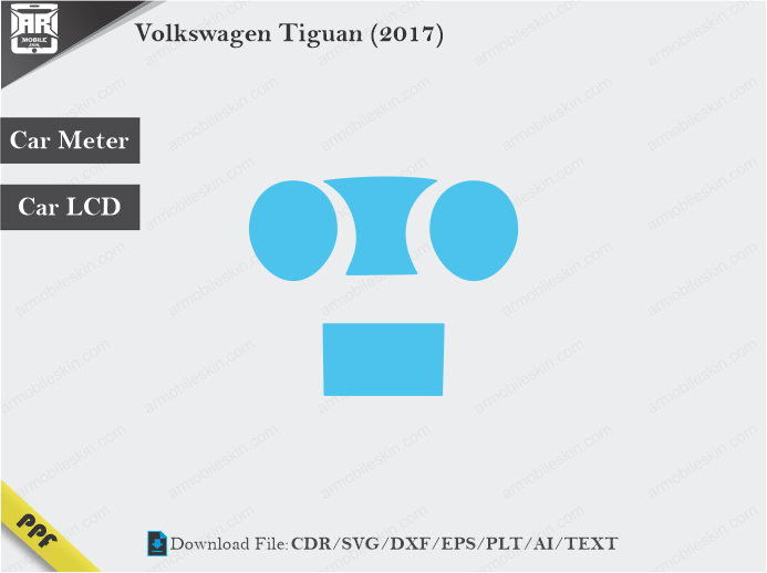 Volkswagen Tiguan (2017) Car Screen Wrap Cutting Template