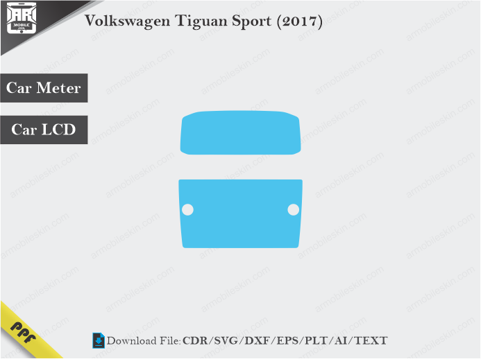 Volkswagen Tiguan Sport (2017) Car Screen Wrap Cutting Template