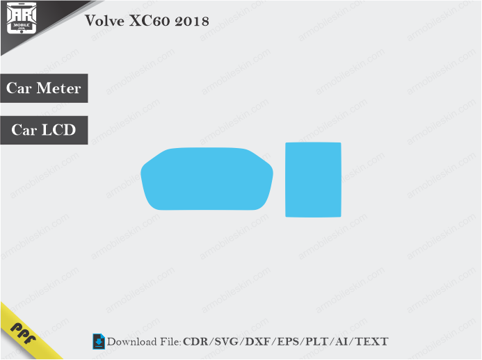 Volve XC60 2018 Car Screen Wrap Cutting Template