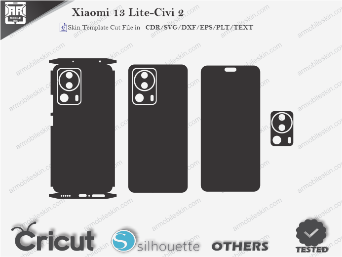 Xiaomi 13 Lite-Civi 2 Skin Template Vector