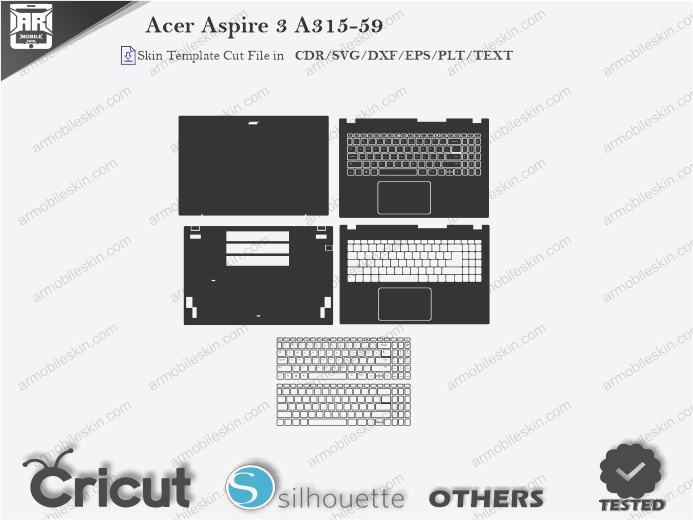 Acer Aspire 3 A315-59 Skin Template Vector