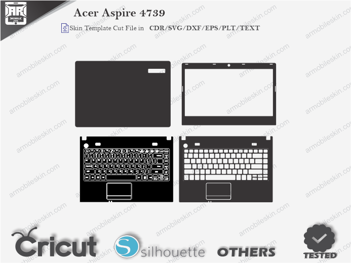 Acer Aspire 4739 Skin Template Vector