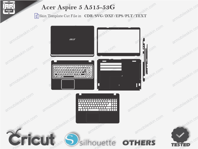 Acer Aspire 5 A515-53G Skin Template Vector