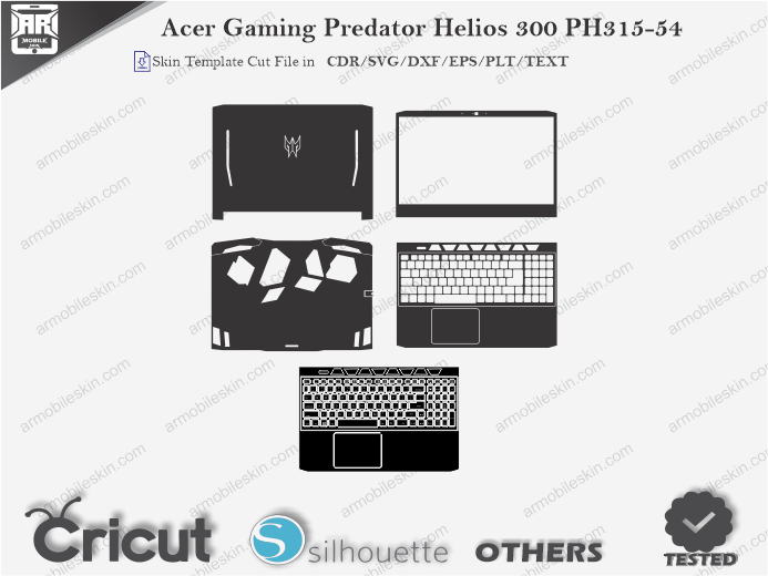 Acer Gaming Predator Helios 300 PH315-54 Skin Template Vector