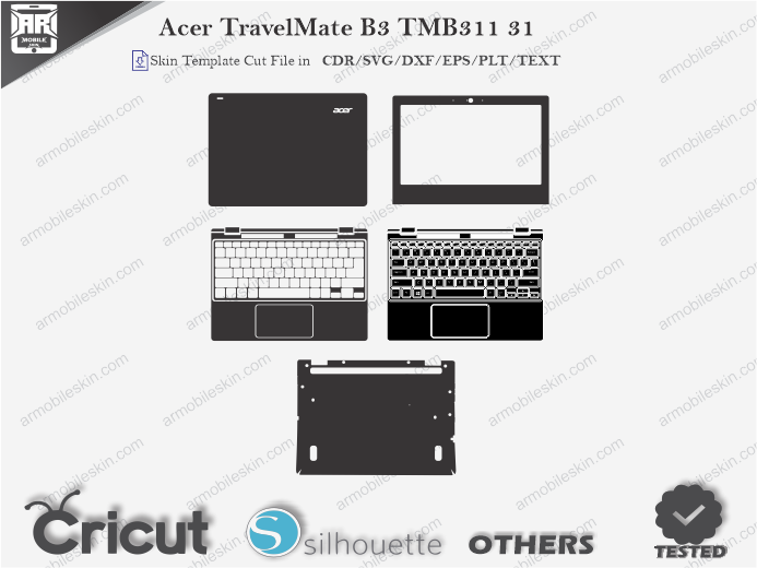 Acer TravelMate B3 TMB311 31 Skin Template Vector