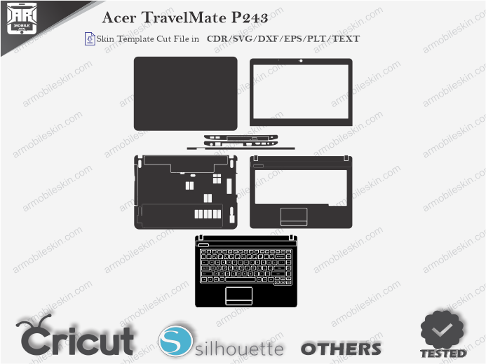 Acer TravelMate P243 Skin Template Vector