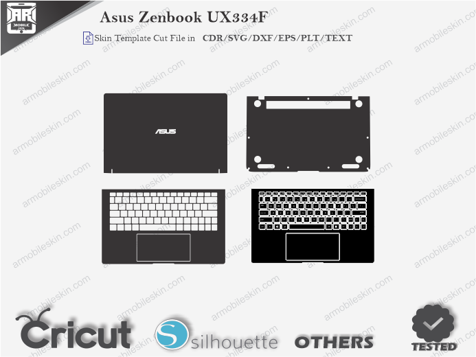Asus Zenbook UX334F Skin Template Vector